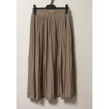 GREEN LABEL RELAXING 시어 개더 롱 플레어 스커트