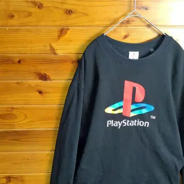 PlayStation 플레이스테이션 트레이닝복 맨투맨 블랙 M 로고