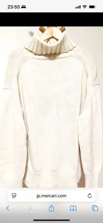 PRISTINE 오가닉 코튼 터틀넥 스웨터