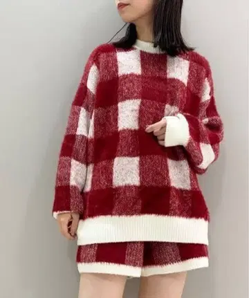 gelato pique 깅엄 체크 풀오버