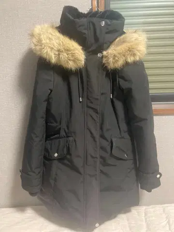 ZARA 퍼 코트 블랙