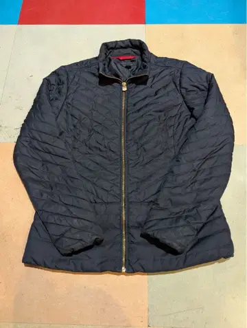 TOMMY HILFIGER 네이비 퀼팅 자켓