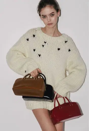 새상품 THETOE Notting-Hill Heart knit M