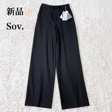 새상품 Sov. 스트레이트 롱 팬츠 블랙 S 사이즈 슬랙스
