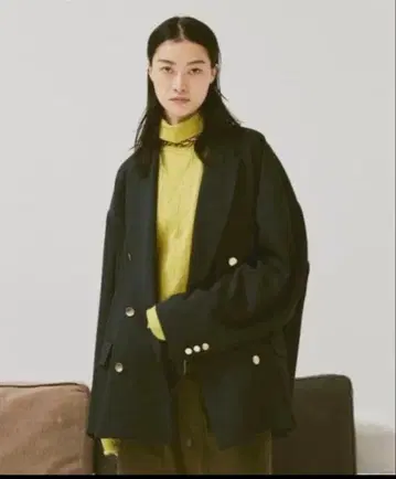 네이비 더블 브레스트 테일러드 자켓