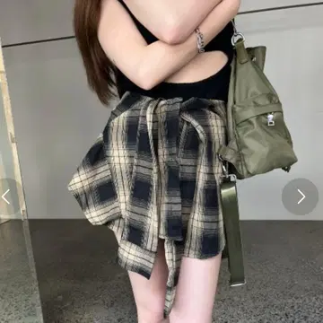 빈티지 체크 숏팬츠