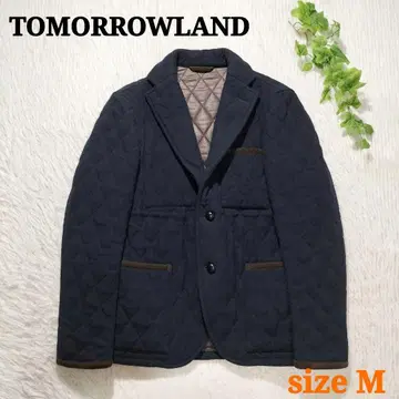 TOMORROWLAND 퀼팅 충전솜 자켓 울 네이비 M