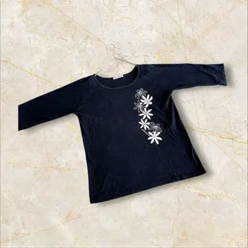 파레카이코이키 7부 소매 T셔츠 프리 사이즈 블랙