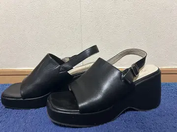 블랙 슬링백 샌들 24.5cm