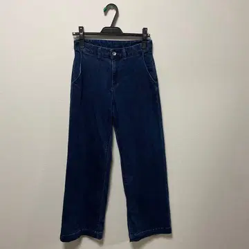 [세탁기 사용 가능] 스트레치 와이드 데님 팬츠