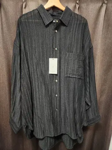 MAISON SPECIAL 스트라이프 블랙 셔츠 S