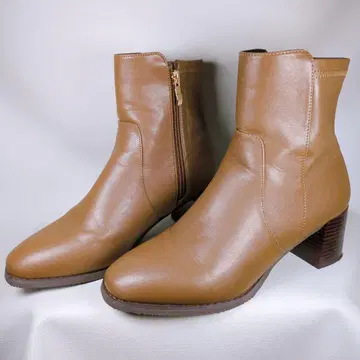 오리엔탈 트래픽 숏부츠 골드 금장 장식 청키힐