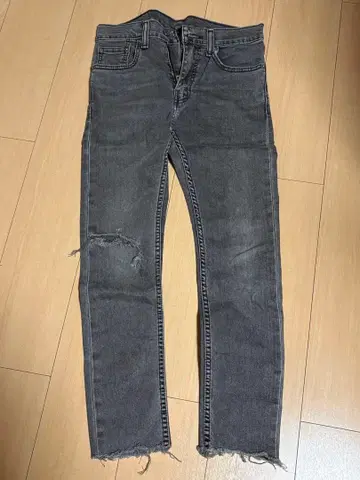 리바이스 519 W30 L30 데님 청바지 데미지 그레이 스키니