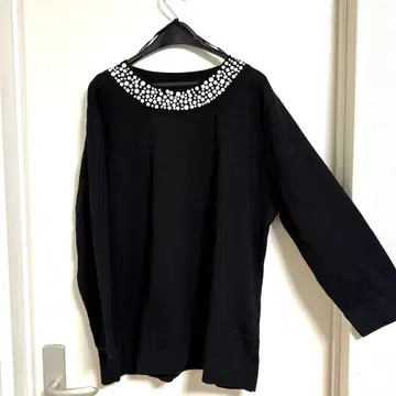 CALVIN KLEIN 펄 장식 니트탑 파티, 식사 모임에