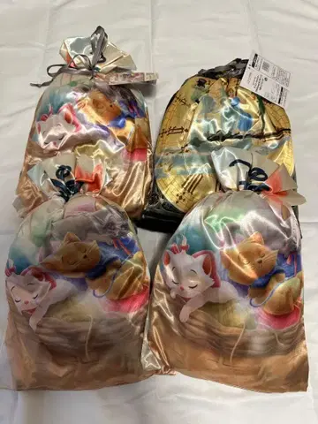 디즈니 복조리 파우치 담요 피터팬 올리비아 4세트