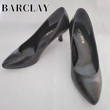 새상품급 바클레이 BARCLAY 펌프스 하이힐 블랙 23.0 천연 가죽