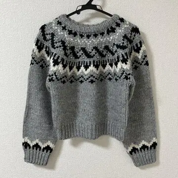 새상품 epine bijou Nordic 니트 gray 스웨터