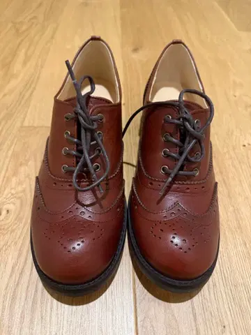 브라운 가죽 옥스퍼드 신발 일본제 키다리 아저씨 새상품