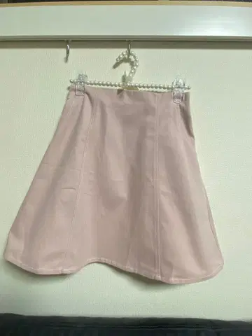 핑크 플레어 스커트 리본 포함