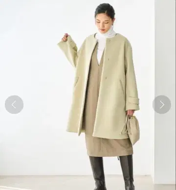 그린라벨 릴랙싱 소프트 멜톤 A라인 코트 36