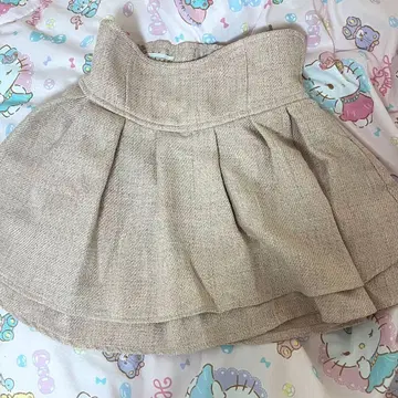 미셸 마카롱 슬림 레그 스커트 핑크 트위드