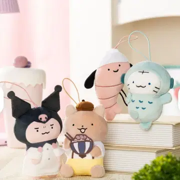 화이트 타이거와 블랙 타이거 산리오 콜라보 마스코트 전종