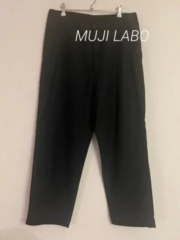 친츠 가공 코튼 와이드 팬츠 신사 L 블랙