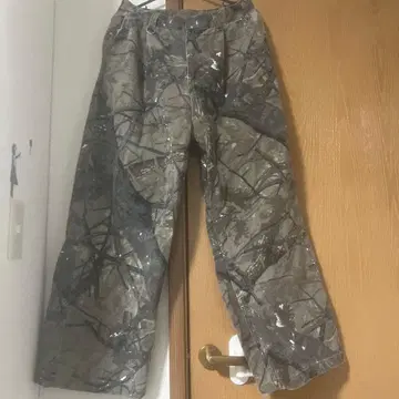 카모 패턴 워크 팬츠 코튼 혼방