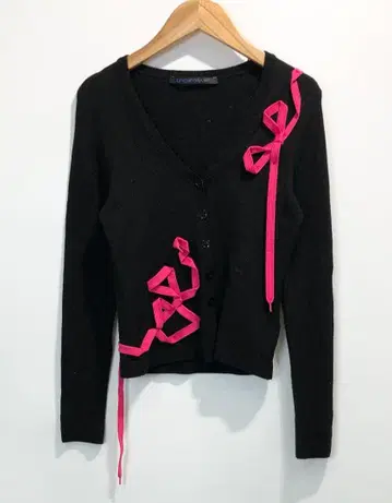 ITALY ungarofever 리본 장식 니트 가디건 38