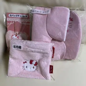 새상품 헬로키티 룸슈즈 복조리 백참 3세트