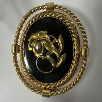 골드 꽃 브로치 빈티지