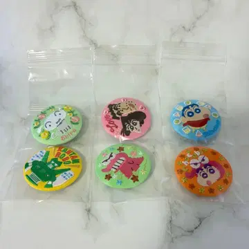 짱구는 못말려(크레용 신짱) 자수 캔뱃지 6개 세트