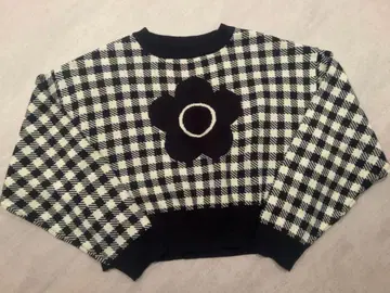 마리콴트 PUBLUX 체크 니트 마리콴트 맨투맨