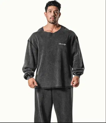 [ 완판템 ] LYFT VINTAGE 롱T셔츠 서멀 원단 BLACK S