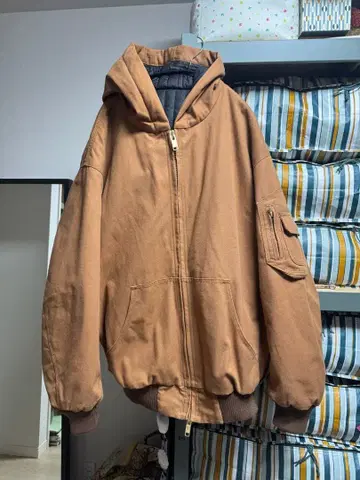 Sasquatchfabrix. PUFF WORK HOODIE Brown