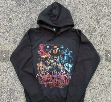 기묘한 이야기 후드티 면 100% 미사용품