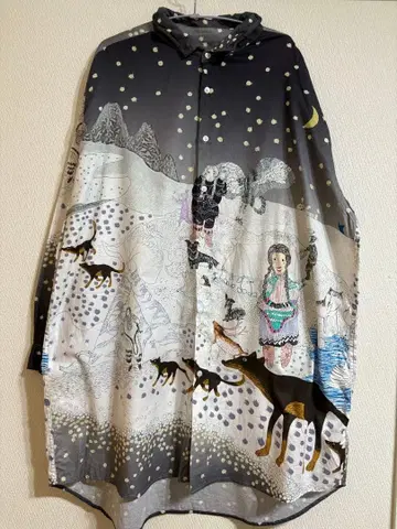 츠모리치사토 x niko and 눈 오는 날 셔츠 원피스 니코앤드