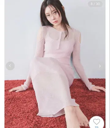 스나이델 오픈 숄더 시어 니트 원피스 미사용 새상품