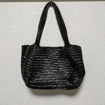 Massimo Dutti 가죽 뜨개질 토트백