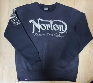 Norton 자수 블랙 트레이닝복