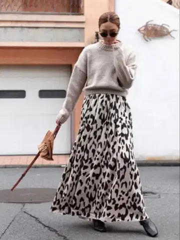 room306 CONTEMPORARY 레오파드 무늬 롱 스커트