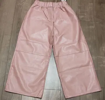 푸뉴즈 인조 가죽 크롭 팬츠 핑크 사이즈 2