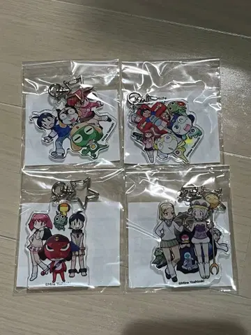 개구리 중사 케로로 제비뽑기당 온라인 복권 아크릴 키링 4종 세트