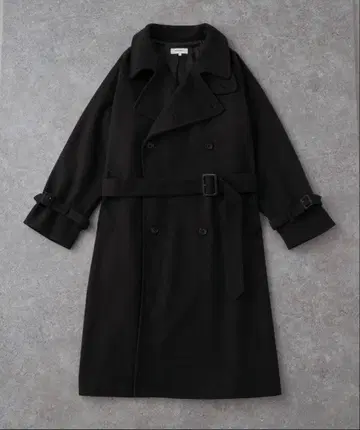 [ CIYOT ] 오버 사이즈 소프트 멜톤 래글런 롱 트렌치코트