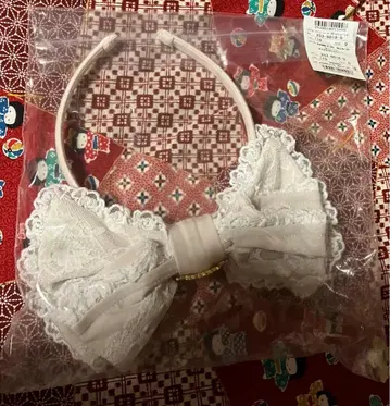 리즈리사 도리 레이스 리본 머리띠 핑크