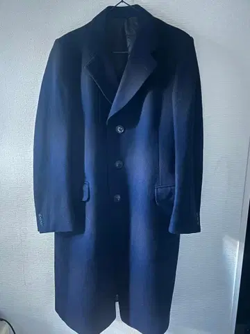 80s 90s 다크 네이비 체스터 코트