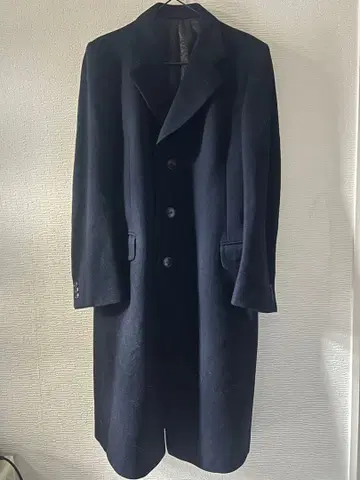 80s 90s 다크 네이비 체스터 코트