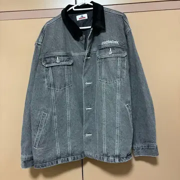 그레이 데님 자켓 코듀로이 옷깃