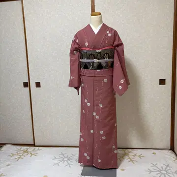 미사용 새상품 이중 기모노 화학 섬유 코몬 160cm L 사이즈용