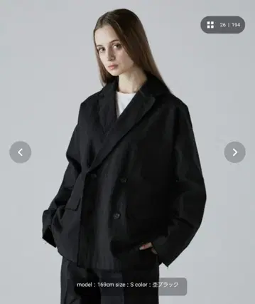 CLEL 소프트 울 시미러 빈티지 디자인 테일러드 자켓 S